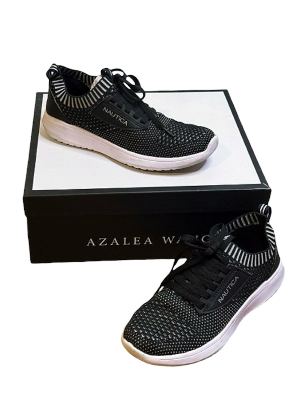 Nautica black Lightweight knit mesh Athletic sneakers size 6.5